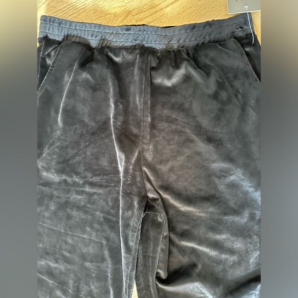 NWT LARK & GREY Women's Maternity Pants Casual Loose & Comfy Velour Wide Leg - Picture 2 of 6